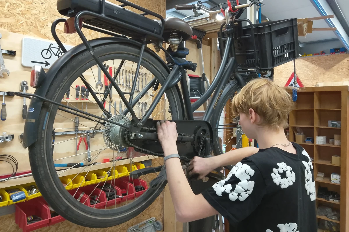 Fietsketting reparatie